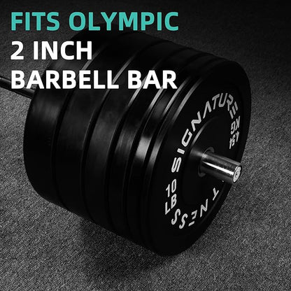 Olympic Bumper Plates Set, 2" Weight Plates for Strength Training & Weightlifting, Paris or Set or Set with Barbell, Multiple Options