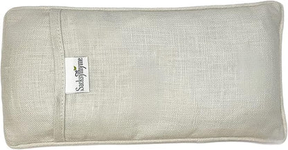 Organic Linen Eye Pillow - Lavender & Flaxseed for Relaxation, Yoga, Stress Relief - Microwavable Heating Pad & Cool Compress - Made in USA - Gifts for Meditation