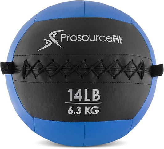 ProsourceFit Soft Medicine Balls, Wall Balls and Full Body Dynamic Exercises, Color-Coded Weights: