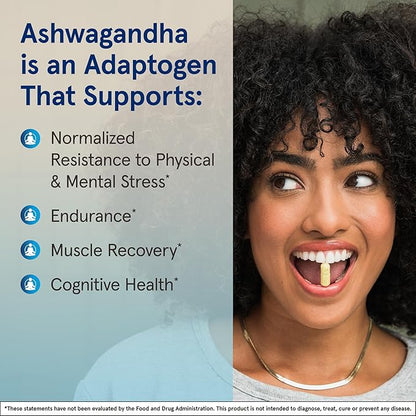 Jarrow Formulas® Ashwagandha Capsules, 300 mg Supplement Supports Normalized Resistance to Mental and Physical Stress, 120 Veggie Capsules, 60 Day Supply