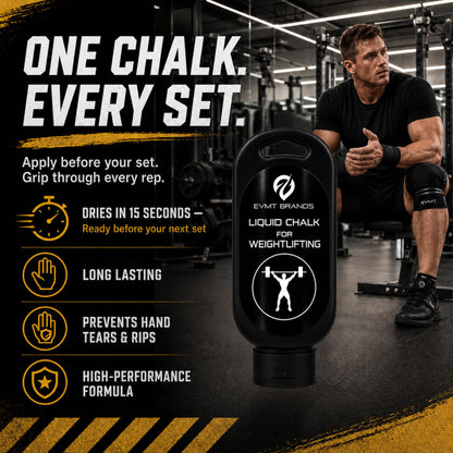 EVMT Liquid Chalk 2 Pack – Weightlifting Chalk for Powerlifting & Deadlift