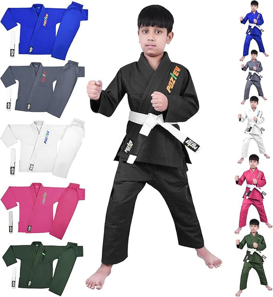 Kids Brazilian Jiu Jitsu Gi For Kids BJJ Gi Youth Grappling Kimonos Preshrunk Lightweight Martial