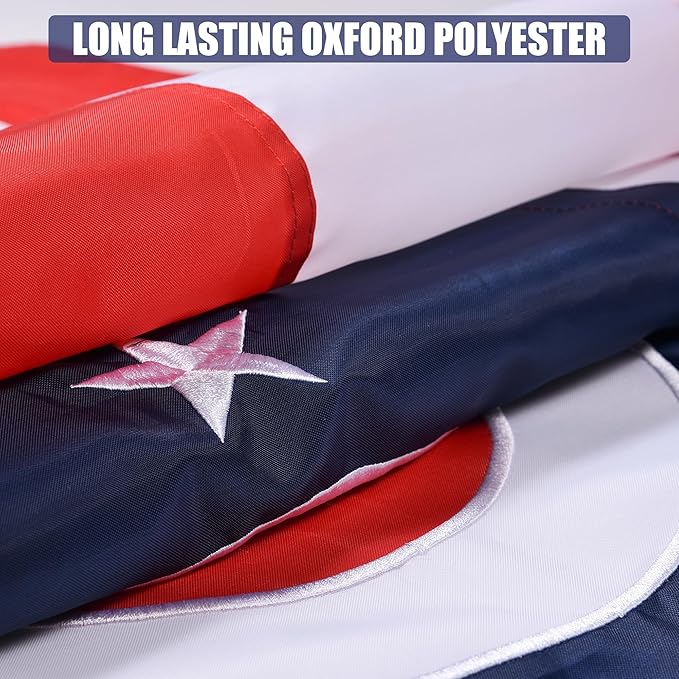 Ohio State Flag 3x5 Ft, Deluxe Embroidered Premium Polyester Durable OH Outside Flag, Indoor/Outdoor with Sewn Stripes and Brass Grommets