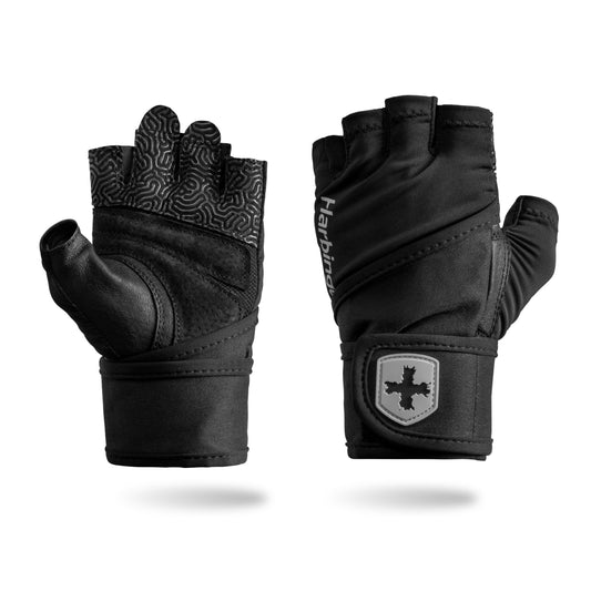 Harbinger Pro Wristwrap Gloves 3.0 - Enhanced Grip, Superior Wrist Support, Breathable 4-Way