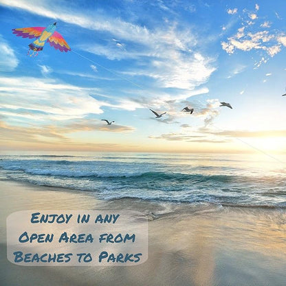 Premier Kites Paradise Bird Kite are Great Kites for Adults and Easy to Fly Kites for Kids | A Large Kite with a 70 Inch Wingspan and a 36 Inch Body with Bold Colors and Detailed Applique Work