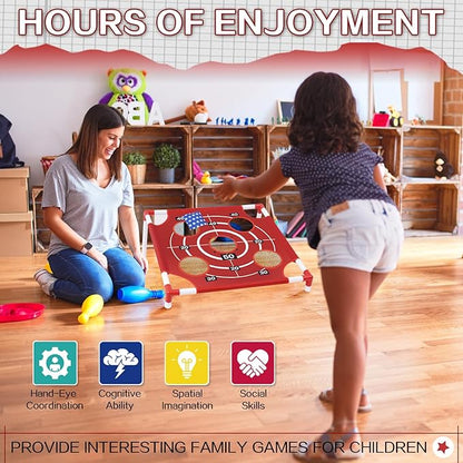 Outdoor Games Bean Bag Toss Games for Kids and Adults, Yard Lawn Games with Carry Bag, Great for Backyard, Camping, Beach