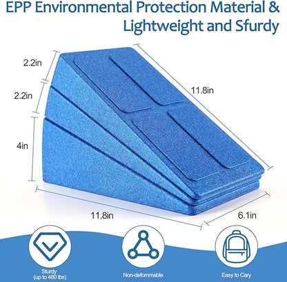 Slant Board Squat Wedge for Calf Stretchingï¼? Pcs 12" x 6.3" Foot Stretcher Balance Board for Plantar Fasciitis, Adjustable Foam Slant Board Wedge Great for Exercises