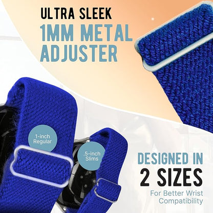 Braxley Bands - Organic Cotton Watch Bands For Women and Men, Compatible With All Apple Watch Sizes and Series - Washable, Sweat-Absorbent, Breathable Fit, Elastic Smart Watch Bands