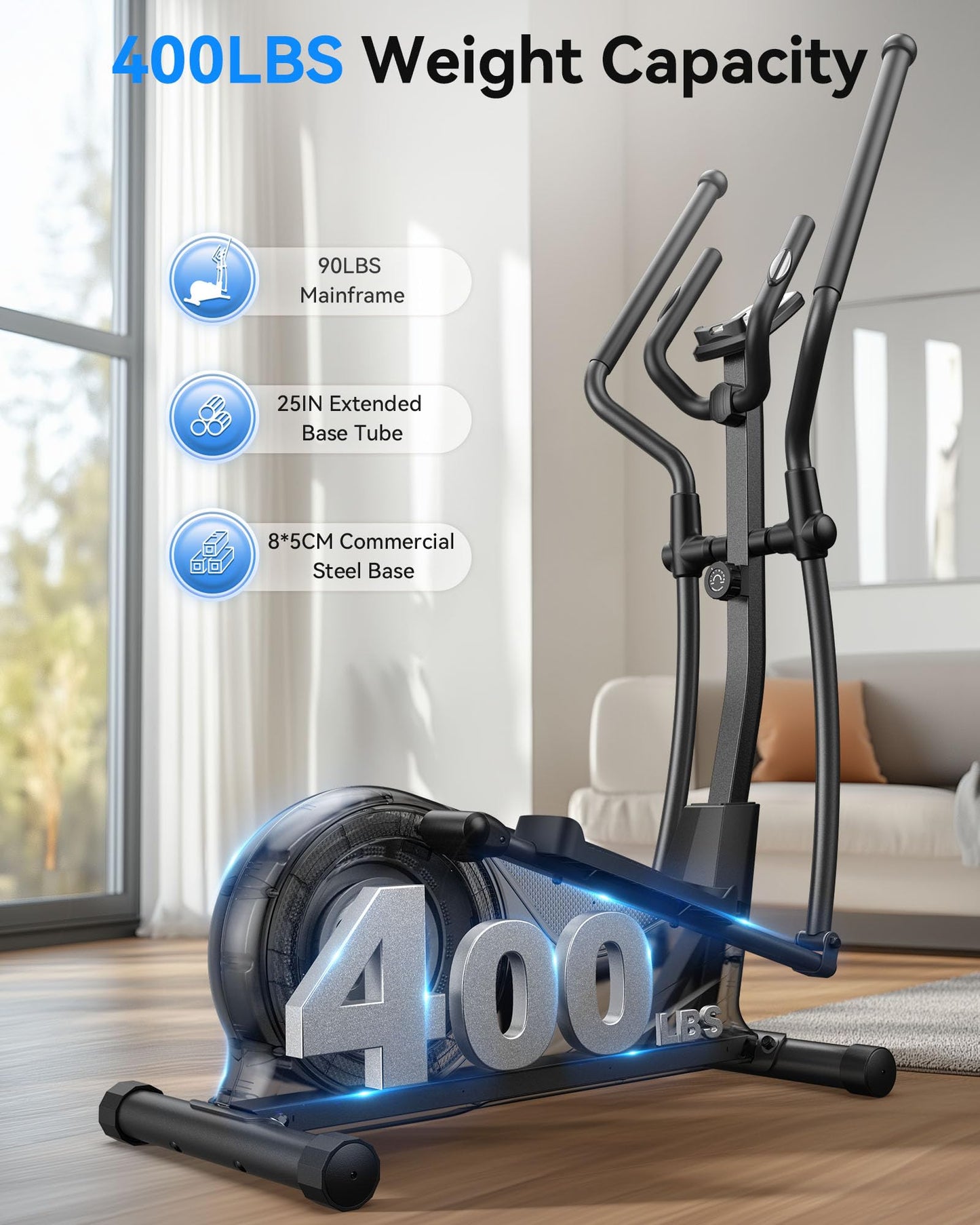 Niceday Elliptical Exercise Machine, Elliptical Machine for Home, Magnetic Elliptical Trainer with