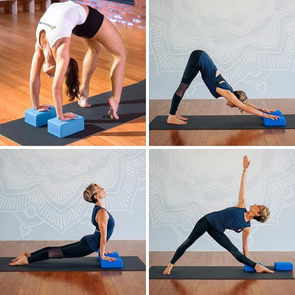 Yoga Mat Set for Beginners,Yoga Mat with Carrying Strap,Yoga Blocks 2 Pack with Yoga Strap,Yoga Ball,Ankle Puller,11-Piece Yoga Kits and Sets for Beginners,Yoga Starter Kit for Women Men