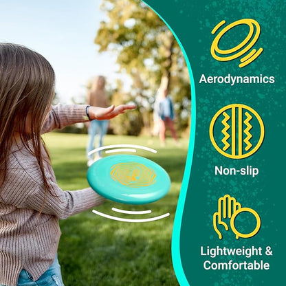 Wham-O Frisbee Go Flying Disc, 9 Inch Lightweight Sports Disc for Beginners Outdoor Beach Backyard Lawn Park Camping Family Activity Game - 70g