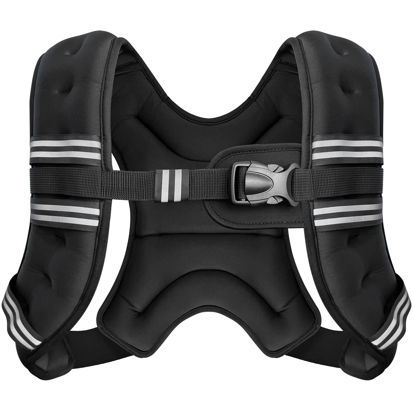 Zeerun Weighted Vest, 6lb/8lb/10lb/12lb/15lb/18lb/20lb/24lb/30lb for Men Women, Reflective Stripe