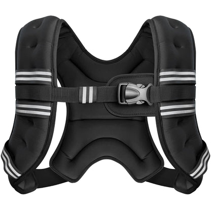 Zeerun Weighted Vest, 6lb/8lb/10lb/12lb/15lb/18lb/20lb/24lb/30lb for Men Women, Reflective Stripe