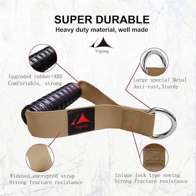 Heavy Duty Gym Workout Handles Attachment for Cable Machine,Resistance Band,Pulley System Home Exercise Equipment, Compatible with Bowflex,Total and Smith, Comfortable and Stronger Grip