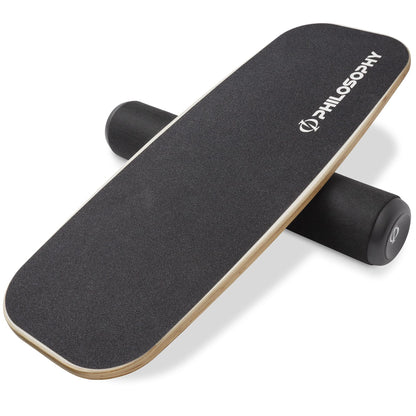 Philosophy Gym Balance Board, Adjustable Wooden Exercise Trainer - Black