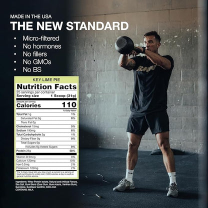 RAW Whey Isolate Protein Powder, Key Lime (CBUM Itholate Protein) - 100% Grass-Fed Sports Nutrition for Muscle Growth & Recovery - Low-Fat, Low Carb, Naturally Flavored - 25 Servings