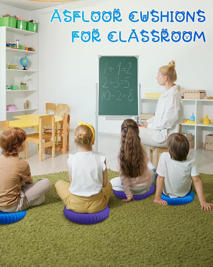 Wobble Cushion with Inflation Pump - Wobble Disk Balance Disc Wiggle Seat for Sensory Kids, Balance Pads