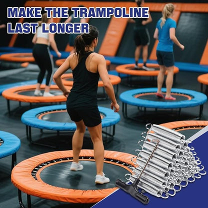 72pcs Heavy Duty Trampoline Springs Replacement Kit - 5.5 Inch Galvanized Steel Springs with Puller Tool - Compatible with Various Models of Trampoline Universal Accessories