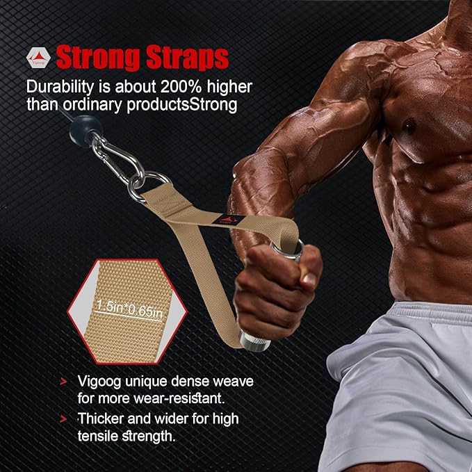 Heavy Duty Metal Workout Handles，Replacement Grip Attachments for Cable Machines, Resistance Bands, LAT Pulldown, Strength Exercise Home Gym & Commercial Fitness Equipment