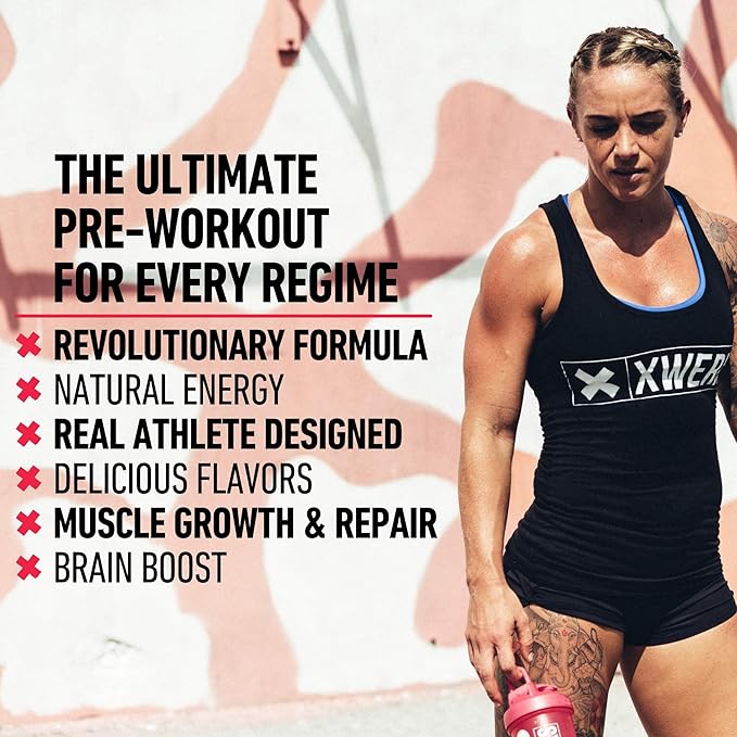 Xwerks Ignite Green Apple Pre Workout Powder, Natural Keto Pre Workout for Women and Men with Explosive Energy, Gluten Free Blend for Endurance and Stamina, 150mg Caffeine, 30 Servings