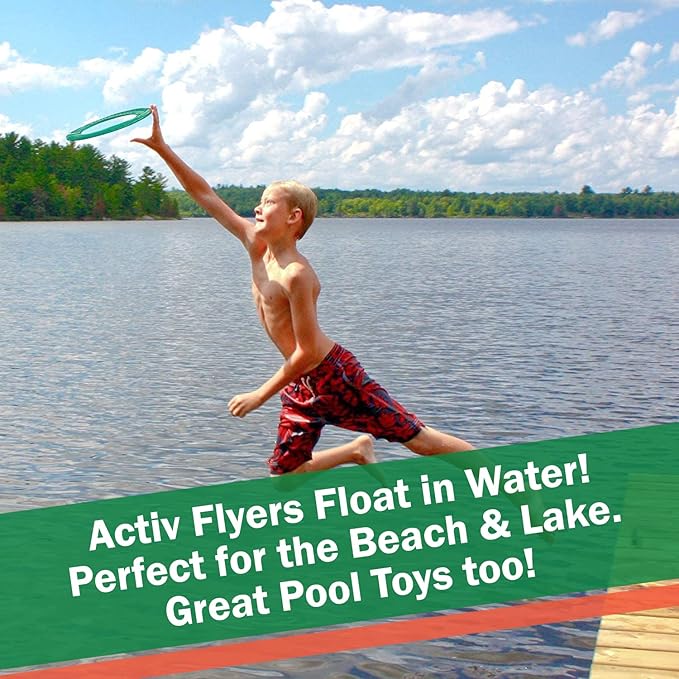 Activ Life Kid’s Flying Rings (2 Pack) They Fly Straight & Don’t Hurt, 80% Lighter Than Standard Rings - Replace Screen Time with Healthy Family Fun - Get Outside & Play