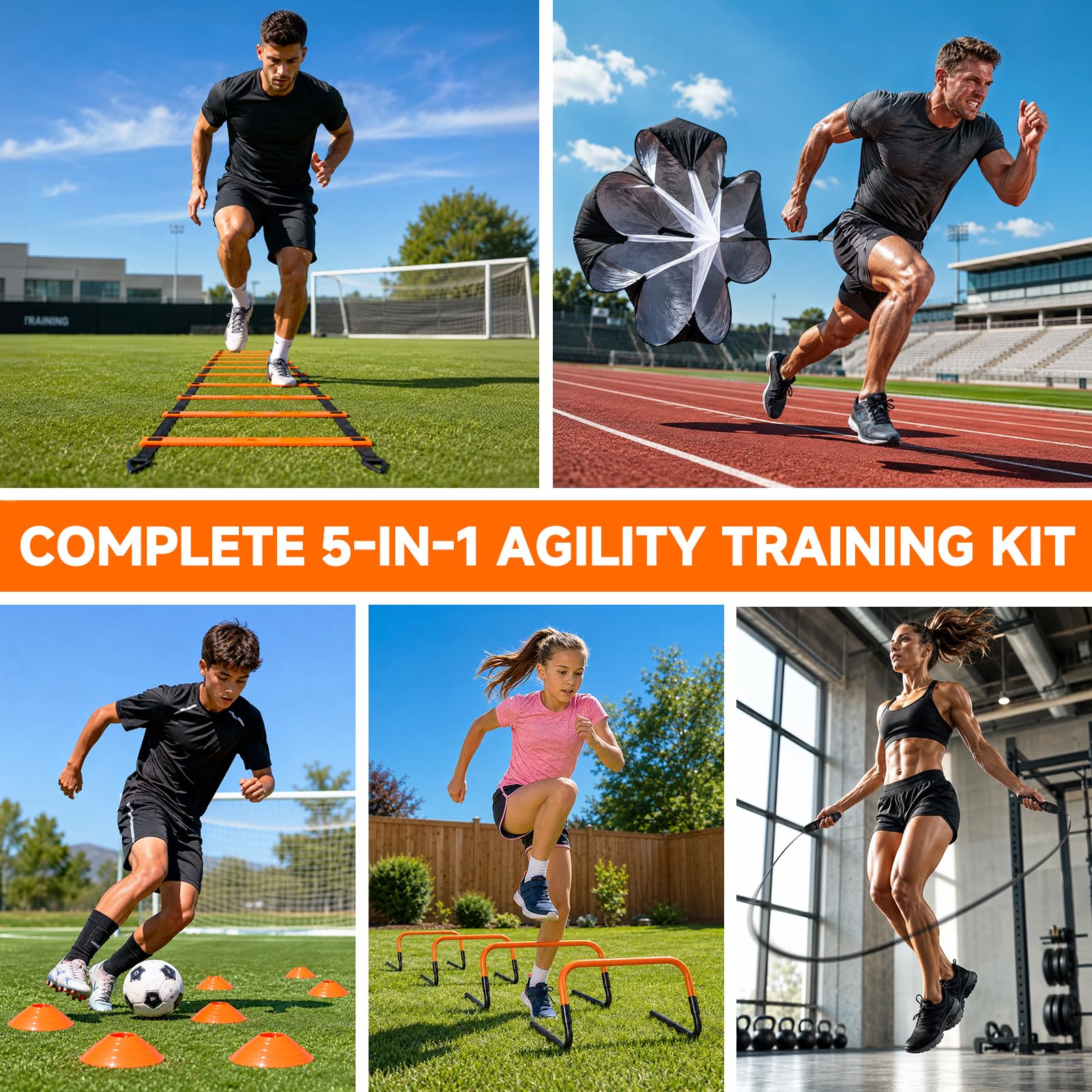 Agility Ladder, Soccer Football Training Equipment Agility & Speed Training