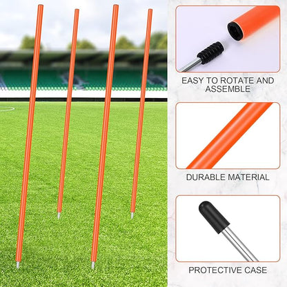 Blulu Training Agility Poles 5ft Forza Slalom Adjustable Soccer Training Poles Soccer Sticks Agility Equipment for Football Sport Football Soccer Speed