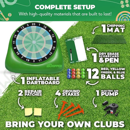 SWOOC Games® – Bull Chipper™ | Giant Golf Darts (Over 6ft Tall) w/ 10+ Golf Games | Backyard Game with Air Pump | Yard Game for Adults | Giant Outdoor Fun for Adults and Family | Outside Activity