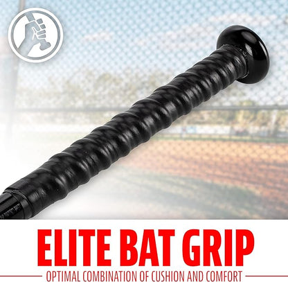 Franklin Sports MLB Baseball Training Bat + Balls - Thin Stick Training Equipment for Hitting Practice - Skinny Mini Bat + Ball Set for Contact Batting - 30"