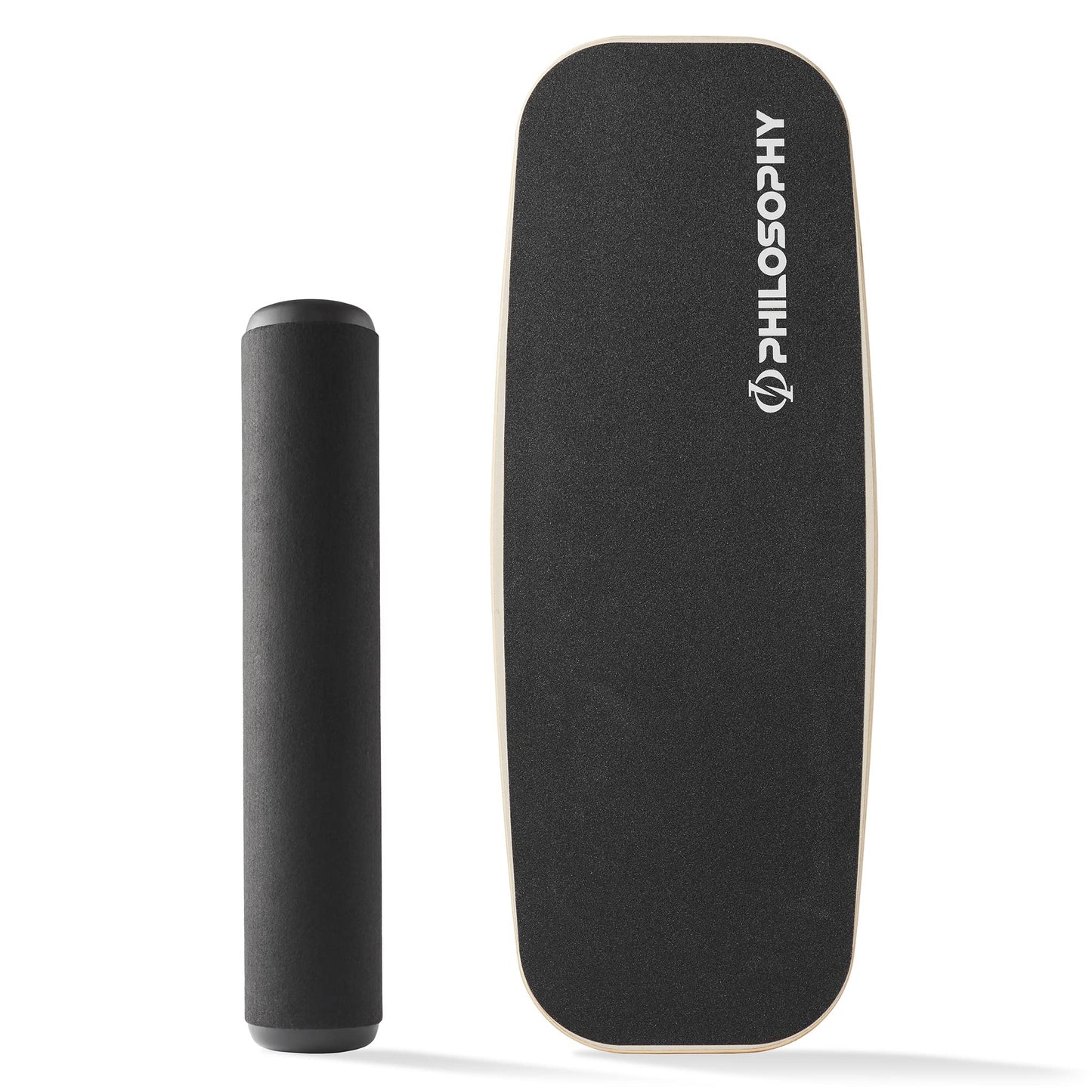 Philosophy Gym Balance Board, Adjustable Wooden Exercise Trainer - Black