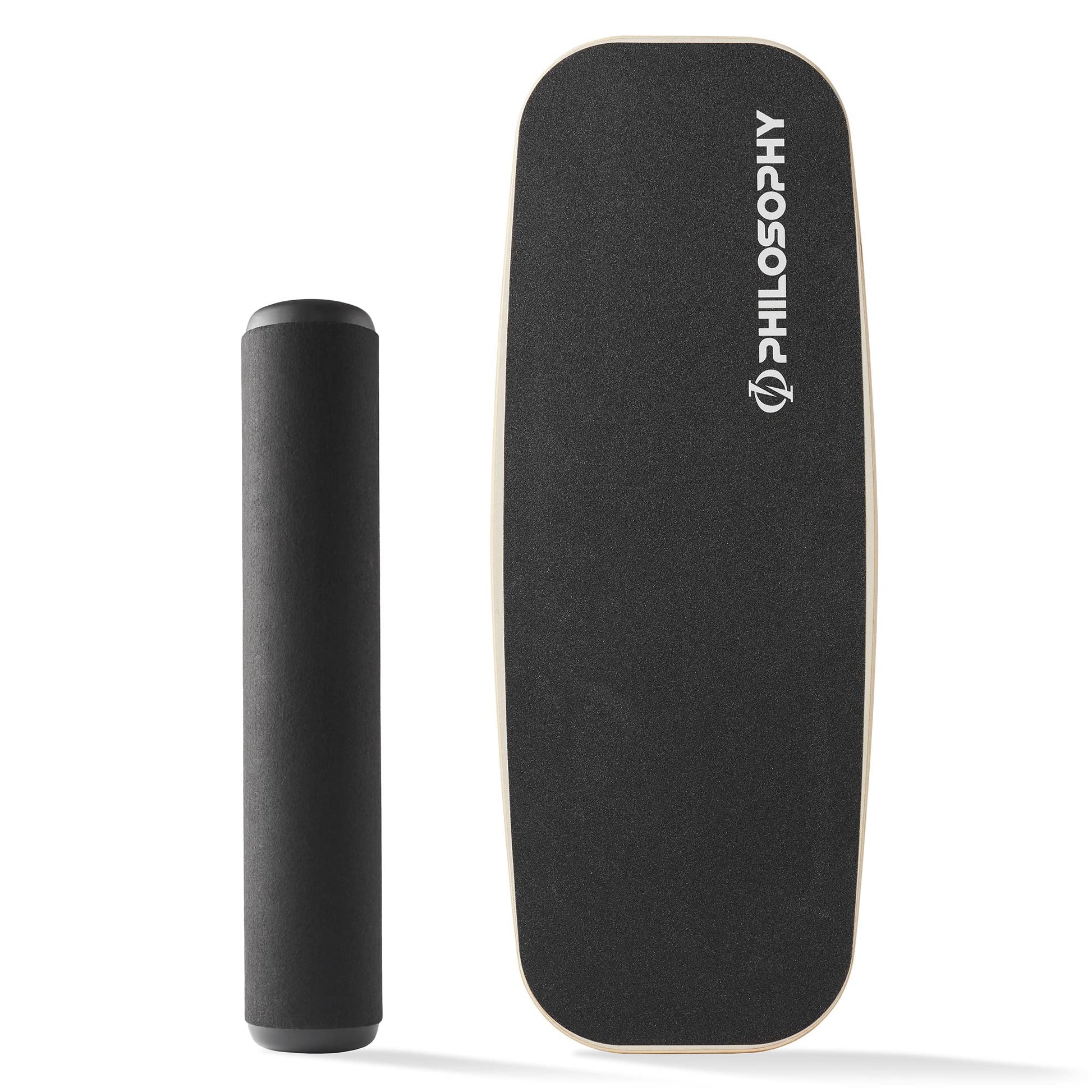 Philosophy Gym Balance Board, Adjustable Wooden Exercise Trainer - Black