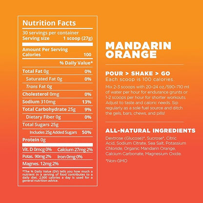 Tailwind Nutrition Endurance Fuel, Carbohydrate & Electrolyte Sports Drink Mix Powder, Gluten-Free, Vegan, Mandarin Orange, 30 Servings