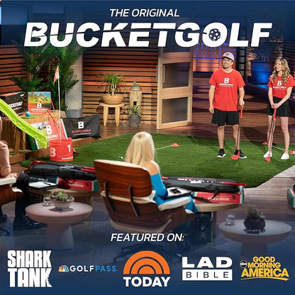 BucketGolf Club - Backyard Outdoor Golf Club with Oversize Club Head to Play BucketGolf, Hit Plastic Or Foam Golf Balls in Grass, Parks, Yards