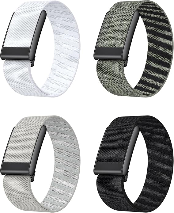 VeveXiao Stretchy Nylon Wristband Compatible with Whoop 5.0/Whoop MG Bands,Soft Stretchy Nylon Sports Loop Replacement Bands for Men Women, with Metal Frame Adjustable Connector