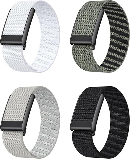 VeveXiao Stretchy Nylon Wristband Compatible with Whoop 5.0/Whoop MG Bands,Soft Stretchy Nylon Sports Loop Replacement Bands for Men Women, with Metal Frame Adjustable Connector