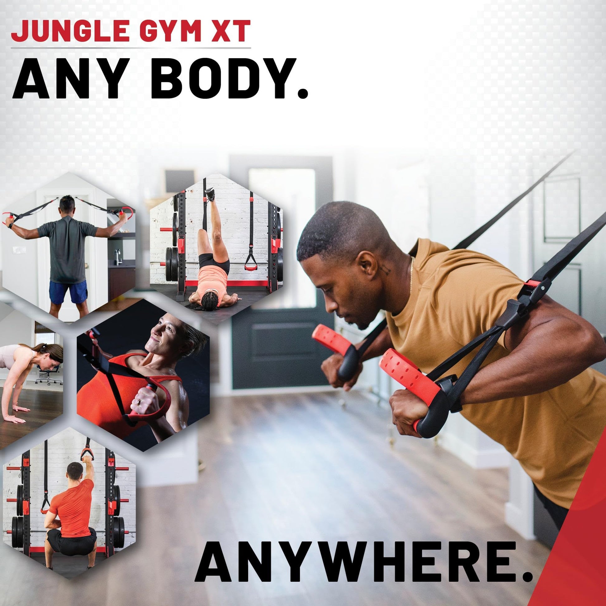 Lifeline Jungle Gym XT Body Weight Suspension Trainer System – Patented Split Anchor, Full-Body