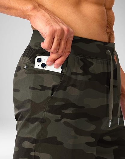 Men's Running Shorts with Zipper Pockets 9 Inch/ 7 Inch / 5 Inch Lightweight Quick Dry Gym Workout Athletic Shorts for Men