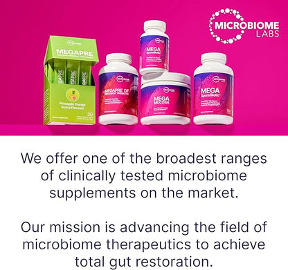 Microbiome Labs MegaMucosa - Amino Acids Supplement with Dairy-Free Immunoglobulins - Gut Health + Immune Support for Women & Men - for Complete Mucosal Support (180 Capsules)