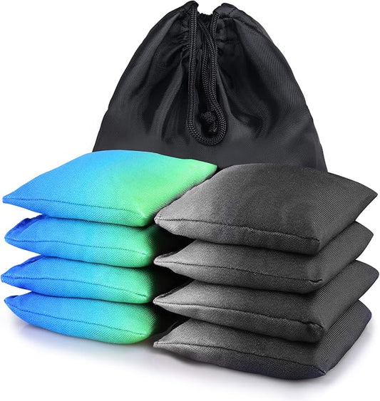 Weather Resistant Cornhole Bags, Gradient Corn Hole Bags Set of 8, Cornhole Bean Bags, Modified
