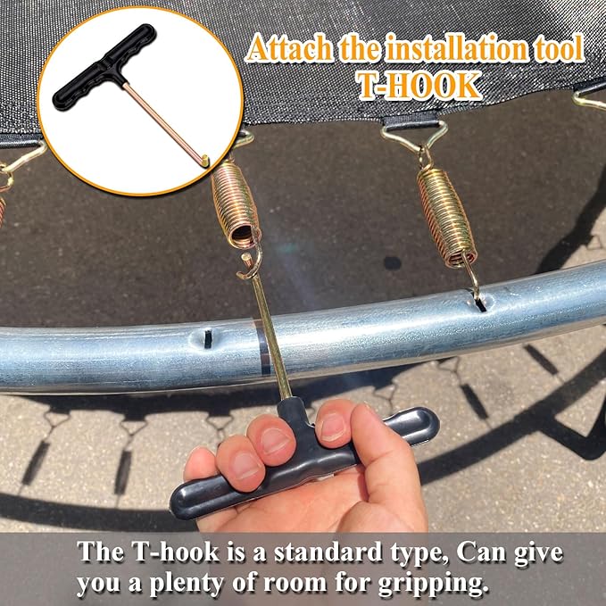 Trampoline Mat, Dia:80", Fits 8FT Round Frame, with 48 V-Rings and Spring Tool, Replacement Jumping Mat for Reinforce, UV-Resistant