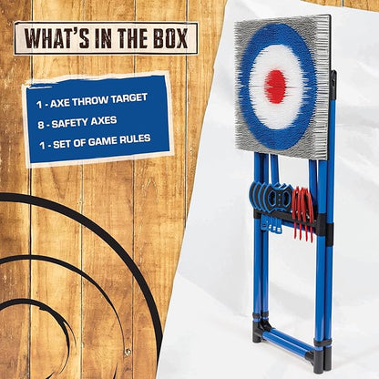EastPoint Original Axe Throwing Game Set – Steel Frame Target for Indoor and Outdoor Use