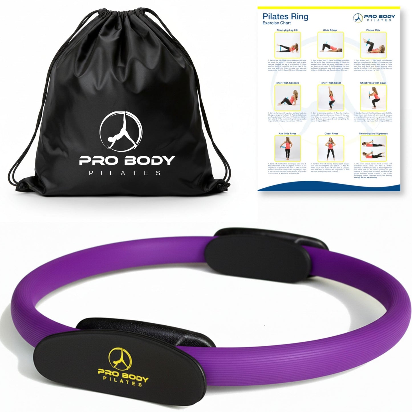 ProBody Pilates Circle - 14 Inch Magic Circle Pilates Ring (Purple)