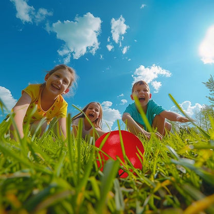 70mm Bocce Ball Set with 8 Bocce Balls, 2 Pallinos for Kids Outdoor Lawn, Backyard & Beach Games - Family-Friendly Wooden Bocce Ball Game Set for Kids, Teens, Beginners (2-8 Players)