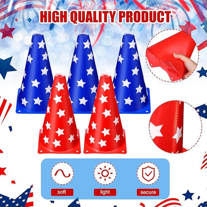 Candy Corn Ring Toss Game Plastic Cones 9 Inch Training Traffic Cones Sport Training Agility Field Marker for Youth Soccer Skating Practice
