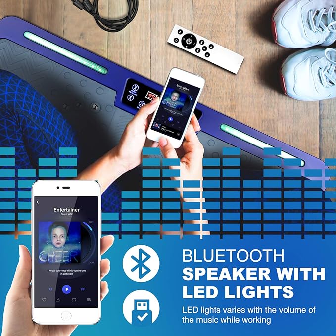 Vibration Plate Exercise Machine - Whole Body Workout Vibration Platform Lymphatic Drainage Machine for Weight Loss Home Fitness with Resistance Bands Remote