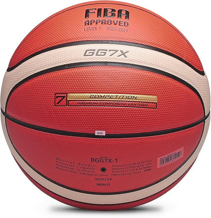 Training Soft Touch Rubber and Faux Leather Fighting Basketball, High Bounce Indoor Outdoor Basketball Gift