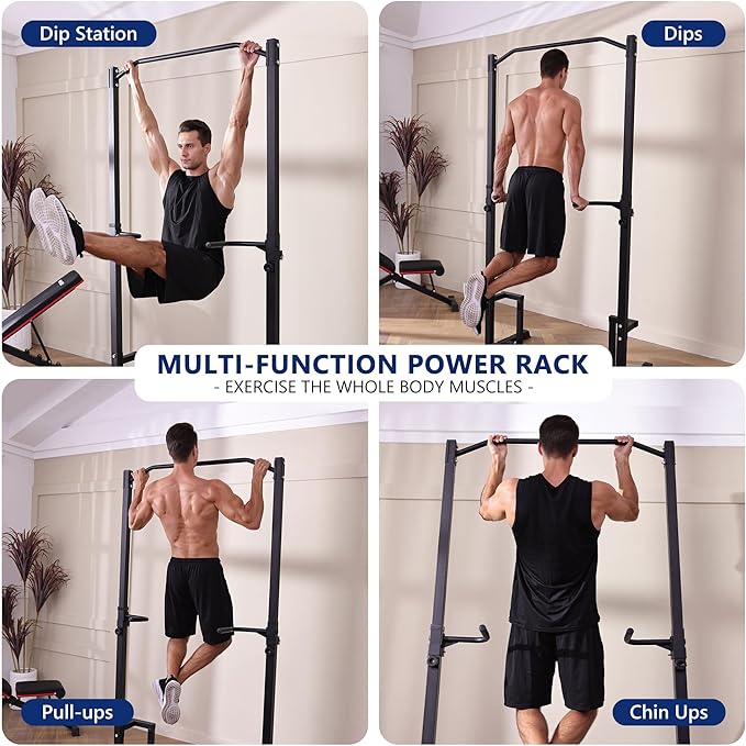Pull Up Station Pull Up Bar for Home Gym Equipment Dip Station Power Tower Strength Training Fitness Equipment