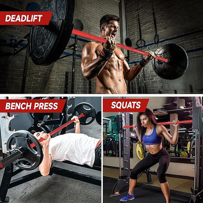 7ft Olympic Barbell, Weightlifting Barbell 28mm 45lb - 500/700/1000lbs Capacity with Smooth Spinning Sleeves, Olympic Bar Fits 2" Olympic Plates, for Snatch Clean Jerk - Home Gym Training