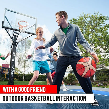 Training Soft Touch Rubber and Faux Leather Fighting Basketball, High Bounce Indoor Outdoor Basketball Gift