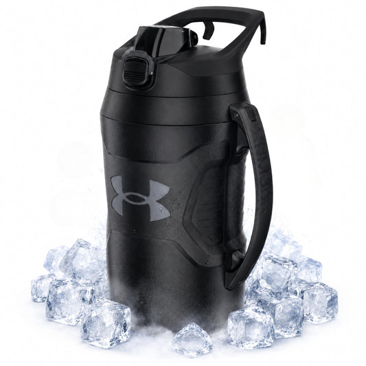 Under Armour Insulated Water Bottle with Handle & Fence Hook, Half Gallon Sports Water Jug